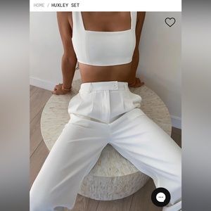 Princess Polly  white HUXLEY SET… size 4 new with tags